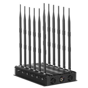 12 Antennas Cell Phone Signal Jammer Blocking 2G.3G.4G.5G cellphone signals GPS WIFI Signals 30W