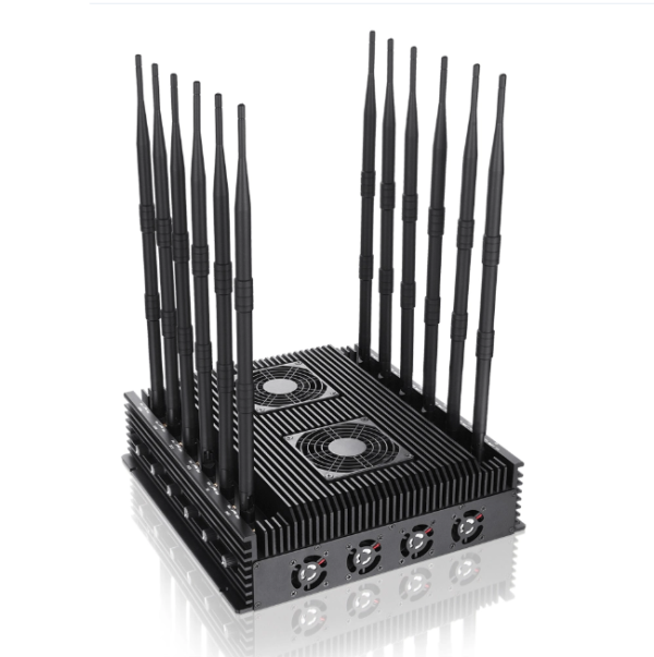 Powerful 12 antennas jammer 2G, 3G, 4G, 5G.WIFI, GPSL1,GPSL2-L5,GPSL3-L4,Lojack adjustable 98W