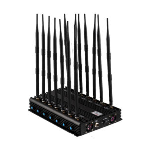 40W High Power Cell Phone Desktop Signal Jammer with 14 Antennas, Wireless Signal Jammer for GPS / WiFi /2.4G/5g