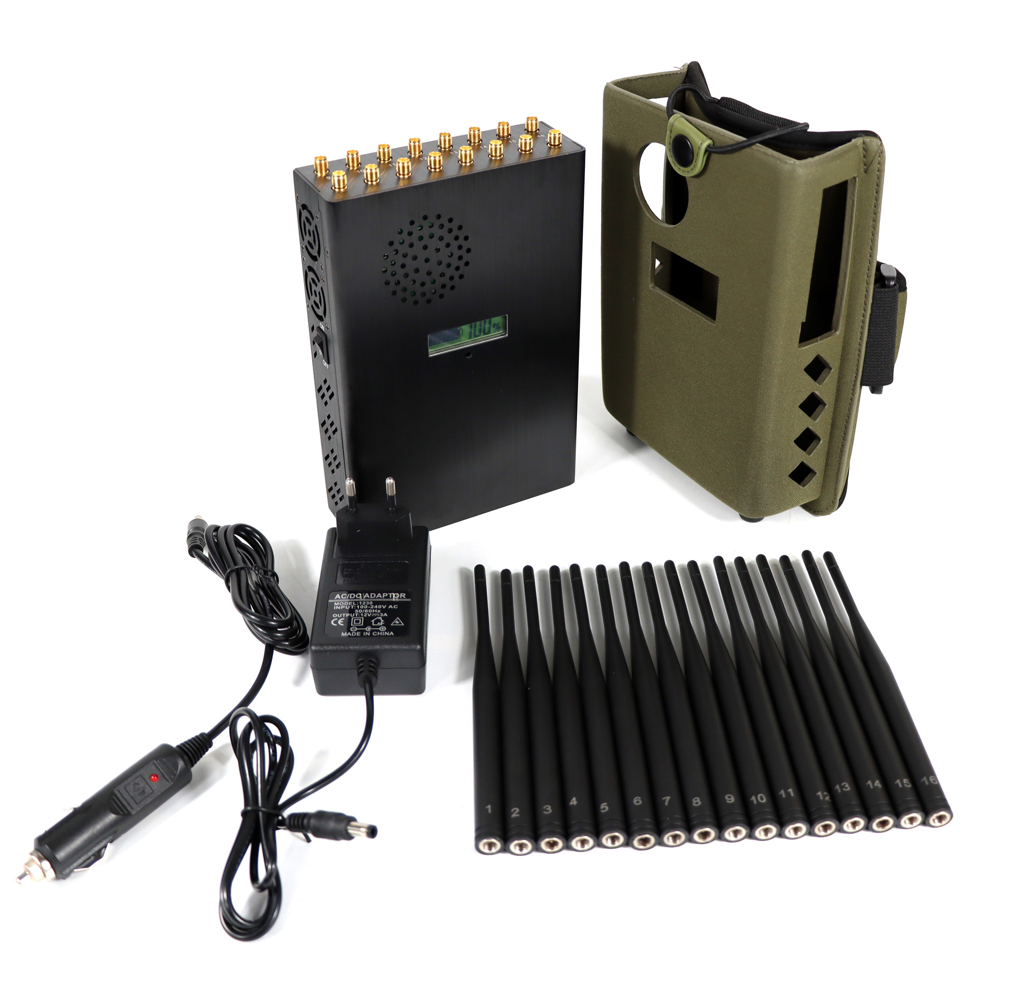 16 Antennas Signal Jammer With LCD N16D