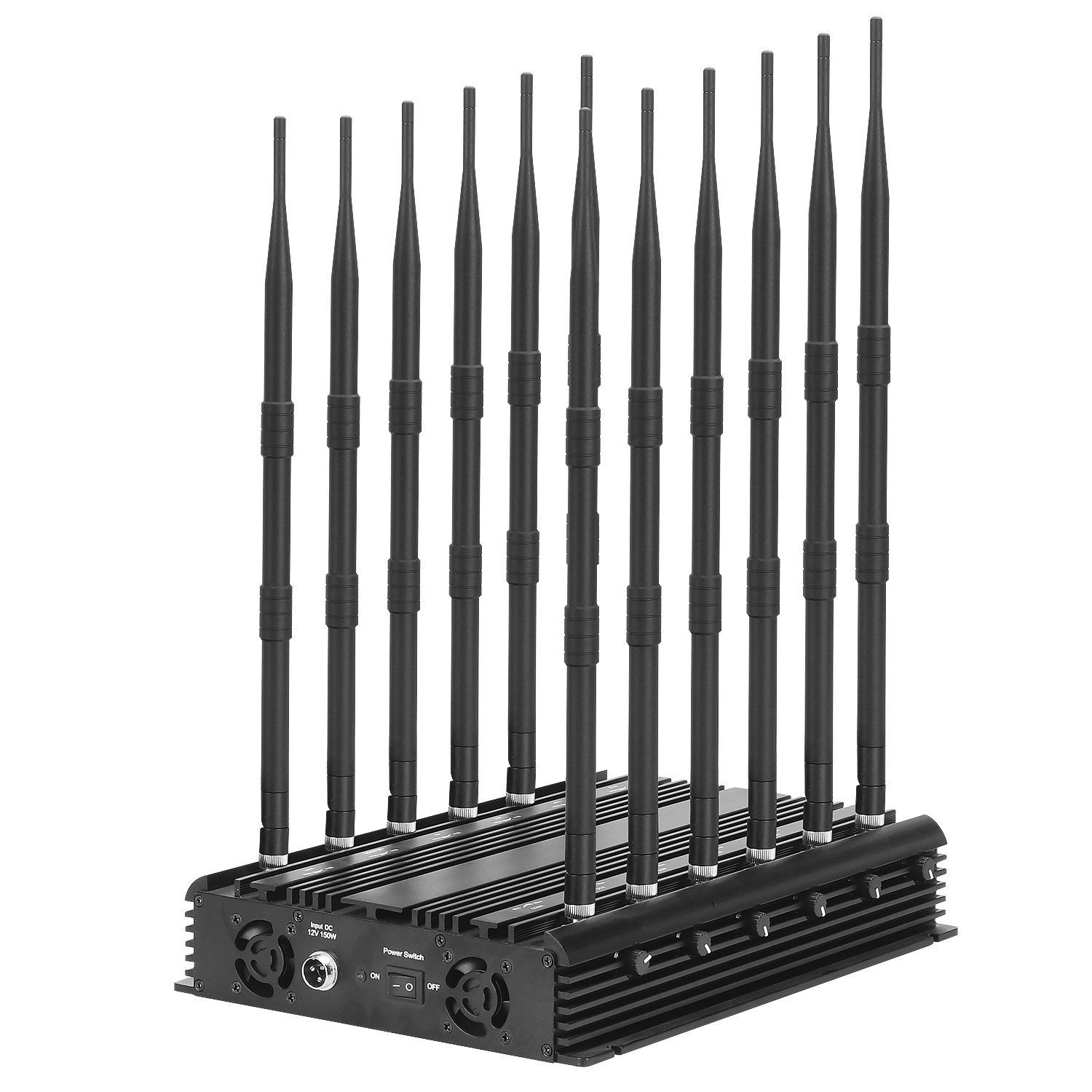 12 Antennas jammer Cell Phone WiFi GPS Lojack Signal Jammer